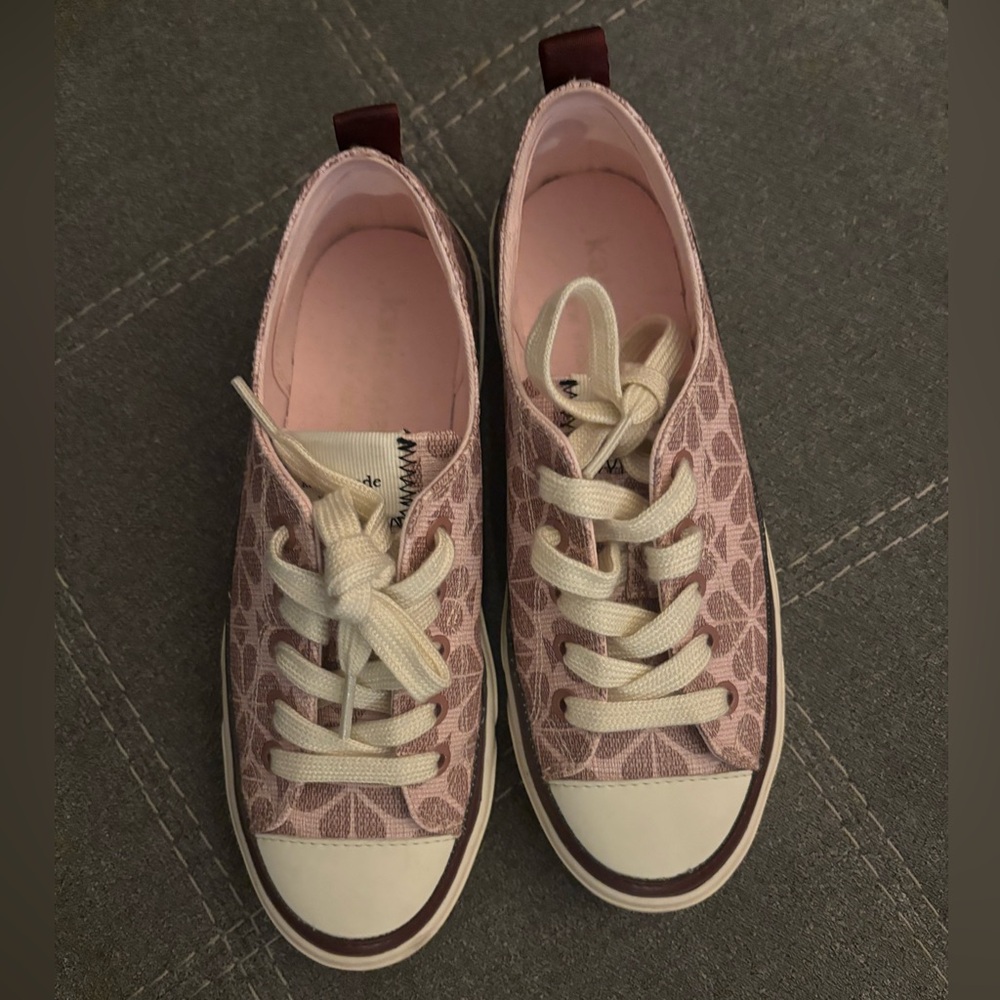 Kate Spade Pink Canvas Sneakers